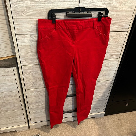The Limited Pants - The Limited bright red Exact Stretch Trouser Pants Size 12